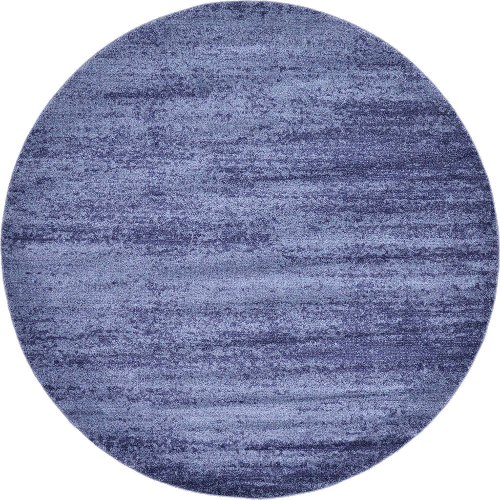 Unique Loom Del Mar Collection Area Rug - Lucille (7' 10'' Round, Navy Blue/ Ivory)