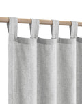 Light Grey Curtains 45 Inch Length For Kitchen Door 2 Panels Pair Set Tab Top Modern Farmhouse Flax Linen Semi Sheer Cafe Short Tier Curtains For Bathroom Small Windows Basement Dove Gray Silver 52X45