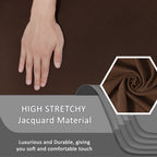ULTICOR Reclining 2 Seater Sofa Slipcover, Jacquard, Extra Wide 75"-100", Chocolate