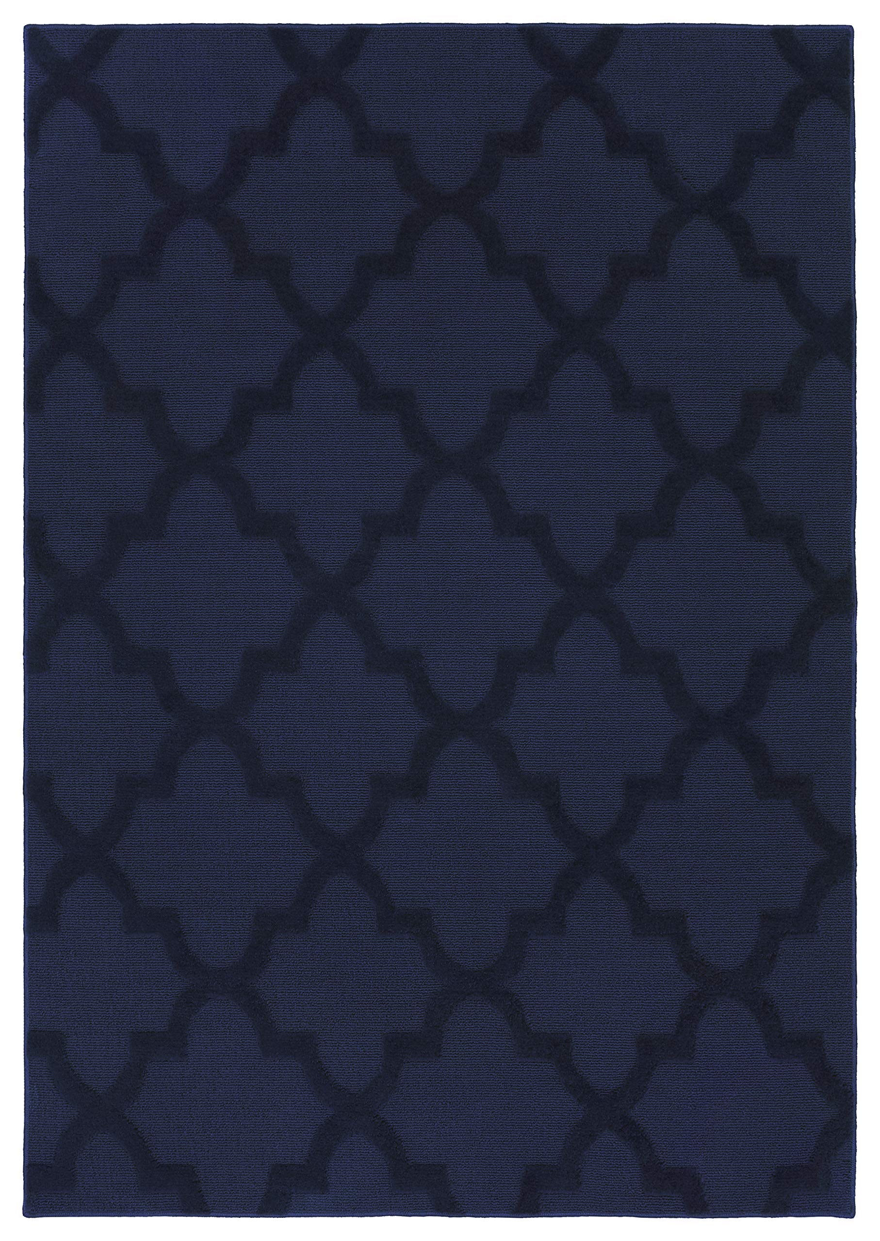 Garland Rug Quatro 9 Ft. x 12 Ft. Area Rug Navy