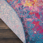 Nourison Passion Sunburst 8' X Round Area-Rug, Modern, Abstract, Easy-Cleaning, Non Shedding, Bed Room, Living Room, Dining Room