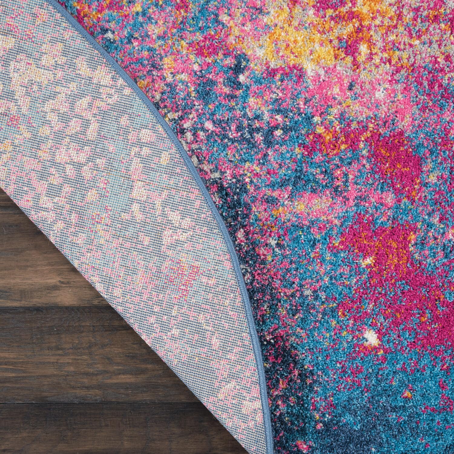 Nourison Passion Sunburst 8' X Round Area-Rug, Modern, Abstract, Easy-Cleaning, Non Shedding, Bed Room, Living Room, Dining Room