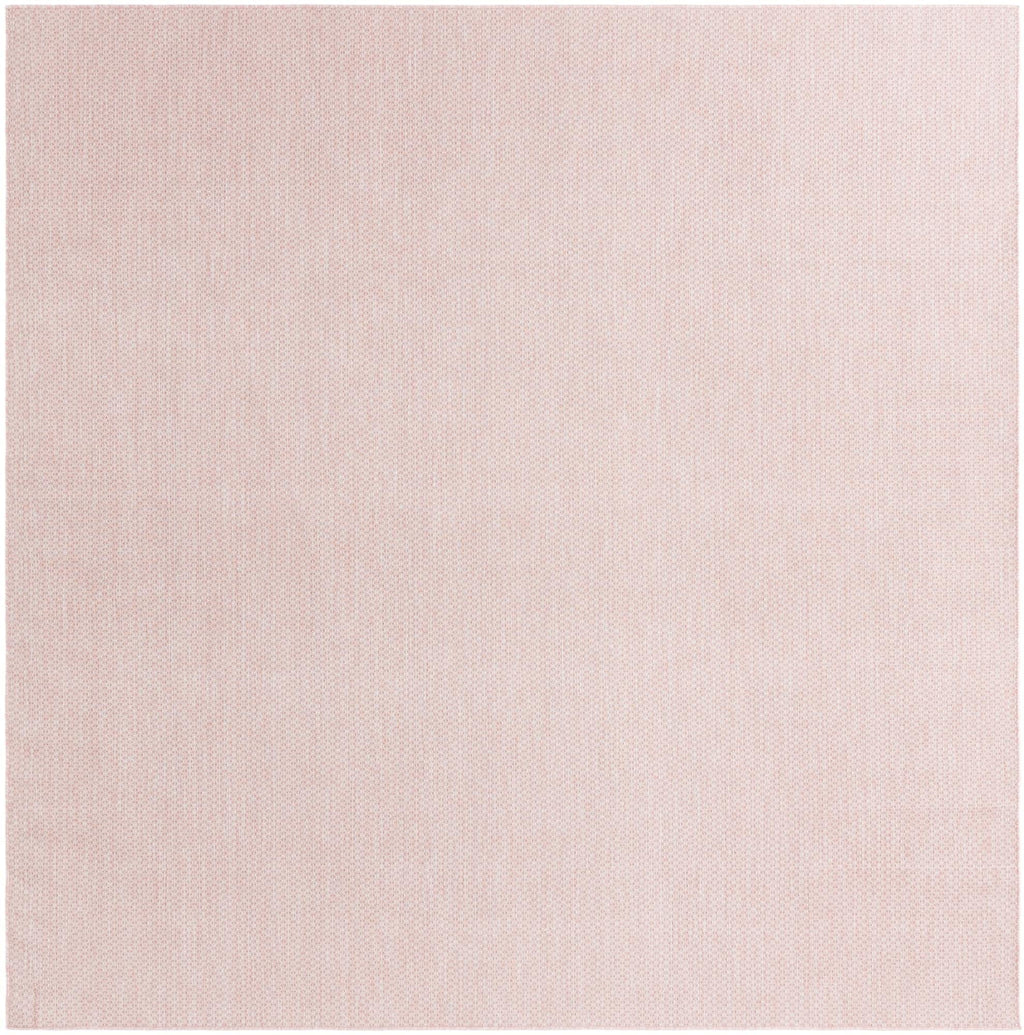 Unique Loom Collection Casual Transitional Solid Heathered Indoor/Outdoor Flatweave Area Rug (10' 8'' Square, Whisper Pink/Ivory