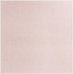 Unique Loom Collection Casual Transitional Solid Heathered Indoor/Outdoor Flatweave Area Rug (10' 8'' Square, Whisper Pink/Ivory