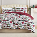 Southshore Fine Living, Inc. Christmas Bedding King/California King Duvet Cover With Shams, Reversible Winter Duvet Cover King/C