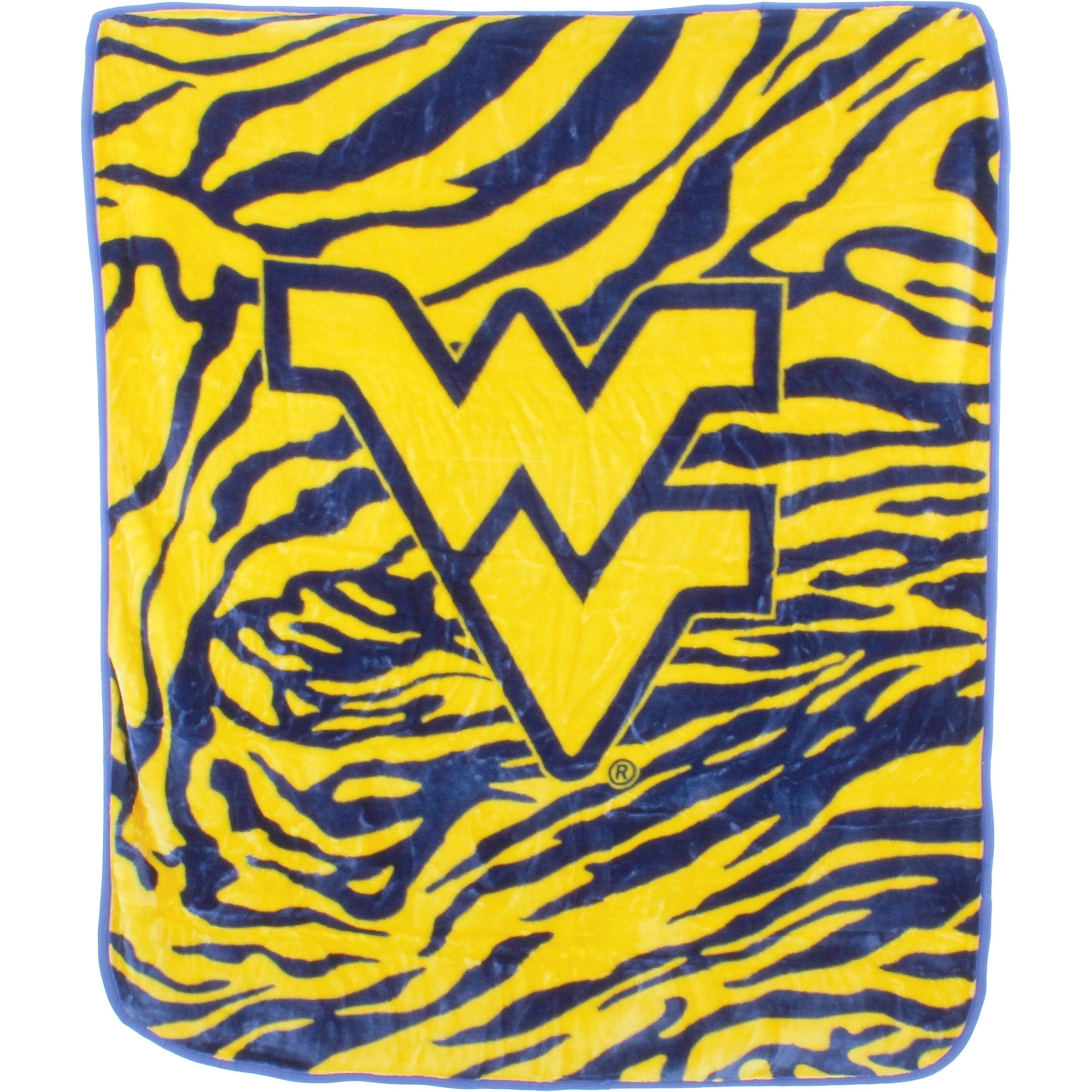 College Covers West Virginia Mountaineers Raschel Throw Blanket, 60 In By 50 In
