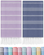 Antfuny 2 Packs Turkish Beach Towels Bathroom Pool Towel Adult Oversized Quick Dry Lightweight No Sand Extra Large Cloud Boho Ba