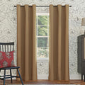 Sun Zero Easton Energy Saving Blackout Grommet Curtain Panel, 40 x 54, Taupe