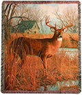 Manual The Lodge Collection 50 X 60-Inch Tapestry Throw With Fringe, His Side Of The River By James Hautman