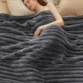 Bedsure King Size Blanket for Bed - Super Soft Cozy Blankets for Women, Cute Large Fleece Blanket for Girls, Grey,108x90 Inches,