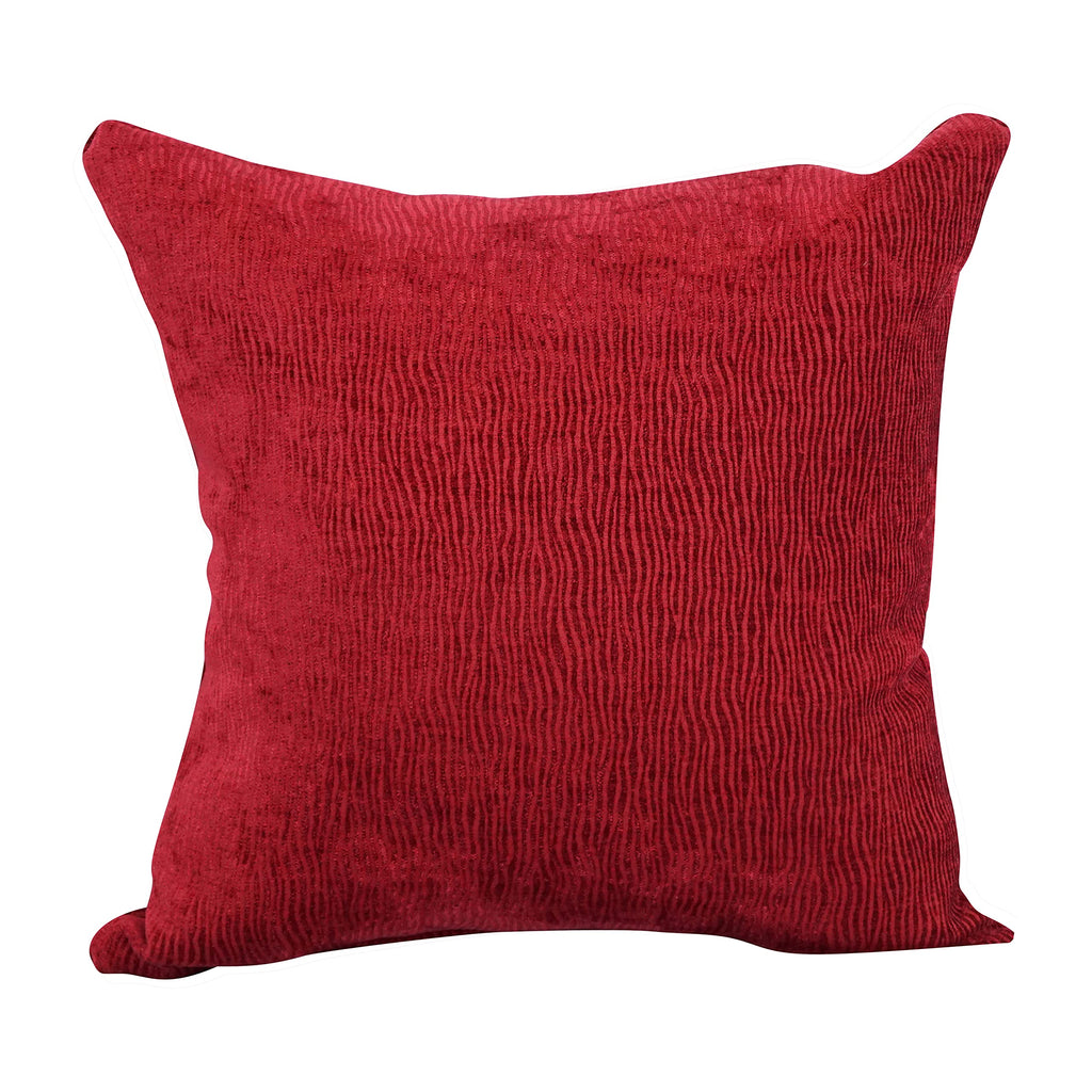 Blazing Needles Square Polyester Jacquard Throw Pillows, 17", Ashfield Claret 4 Count
