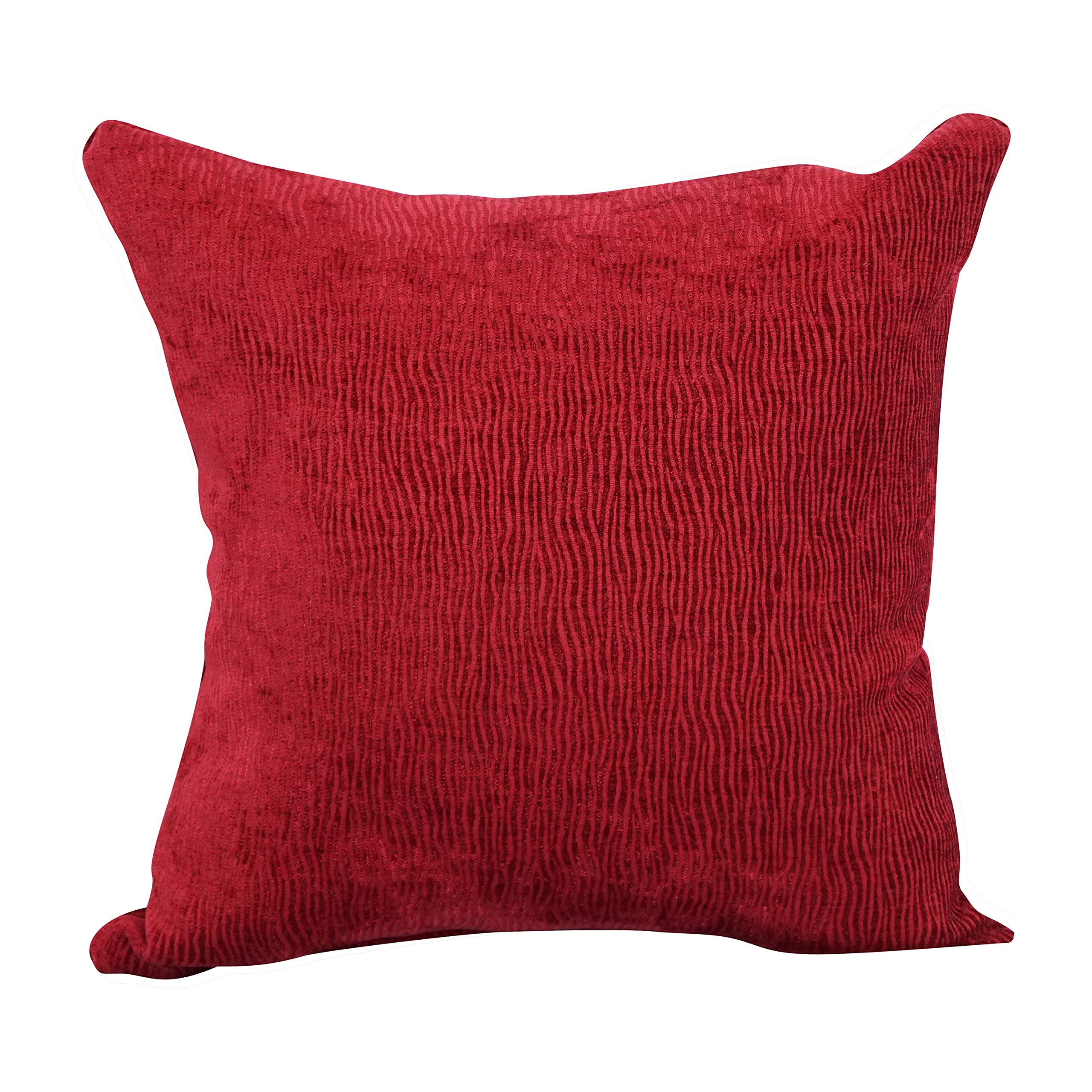 Blazing Needles Square Polyester Jacquard Throw Pillows, 17", Ashfield Claret 4 Count