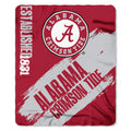 Northwest NCAA University of Alabama Crimson Tide Fleece Painted Blanket, 50 x 60, Team Colors, One Size