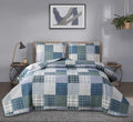 Quilt Set Queen Size Plaid Bedspread Coverlet Queen Quilt Set Bedding Mens Boys Quilt Bedspread Patchwork Bedding Home Modern So