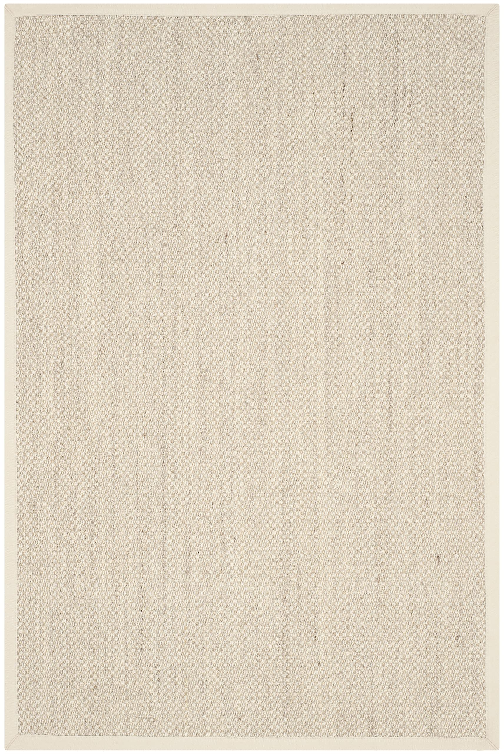 SAFAVIEH Natural Fiber Collection Accent Rug - 2 x 3, Marble & Beige, Border Sisal Design, Easy Care, Ideal for High Traffic A