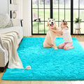 Noahas Fluffy Bedroom Rug Plush Fuzzy Rugs for Kids Room Living Room, Soft Shaggy Nursery Rug Furry Floor Carpet Modern Indoor B