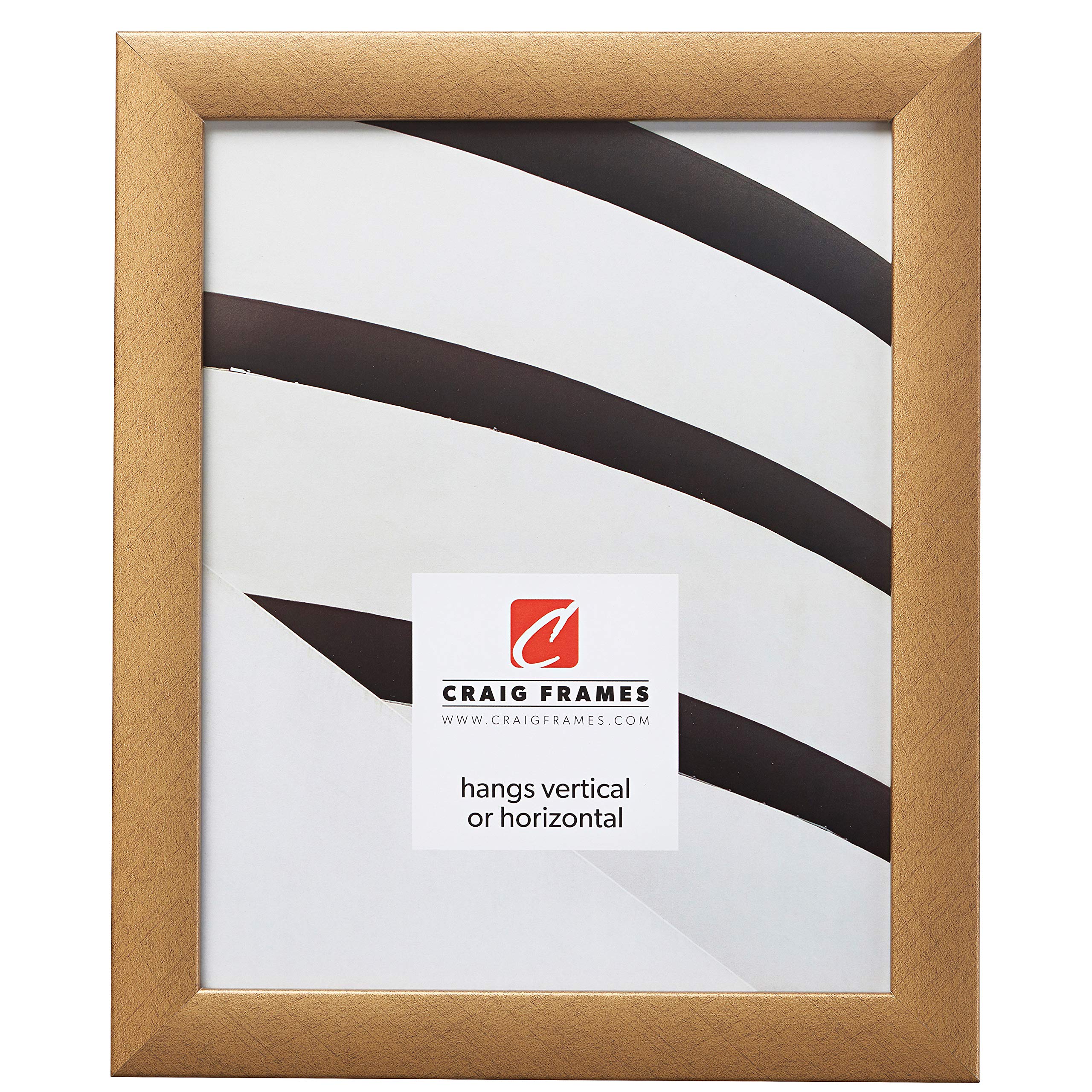 Craig Frames Contemporary Picture Frame, 15 x 21 Inch, Distressed Gold