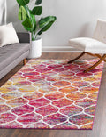 Unique Loom Trellis Frieze Collection Area Rug - Rounded (3' 3'' x 5' 3'', Multi/ Black)