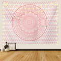 Ftuency Pink Mandala Tapestry Indian Hippie Bohemian Psychedelic Tapestries Women Wall Hanging for Bedroom Teen Girl (Pink, 59.1