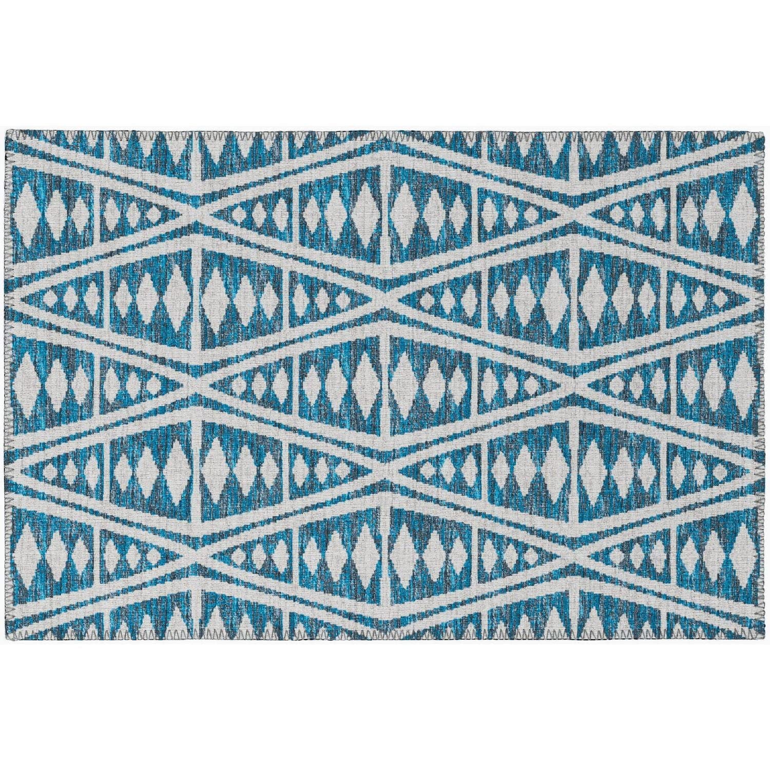 Sedona Sn6 Blue Southwestern Rug Rectangle 9' X 12'