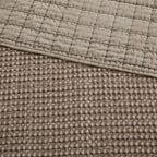 Levtex Home - Mills Waffle - King Quilted Bedspread Set - Cocoa Cotton Waffle - Bedspread Size (118 X 120In.), Sham Size (36 X 2