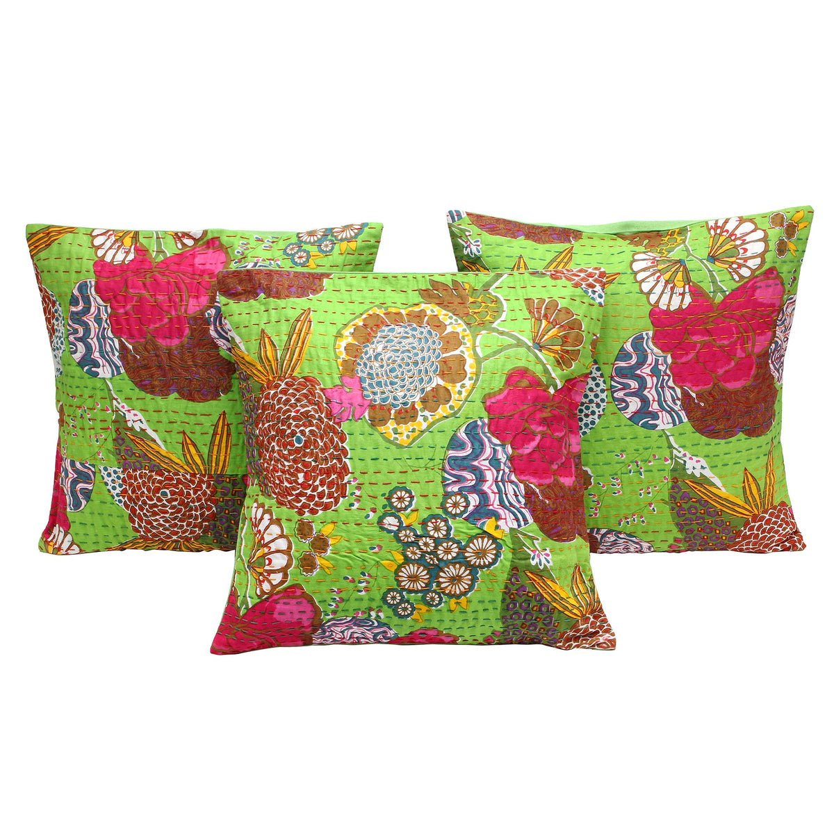 Rastogi Handicraft Cotton Darling Single Cushion Cover L: 41 Cms, W: 41 Cms Set Of 5 Cushion Cover