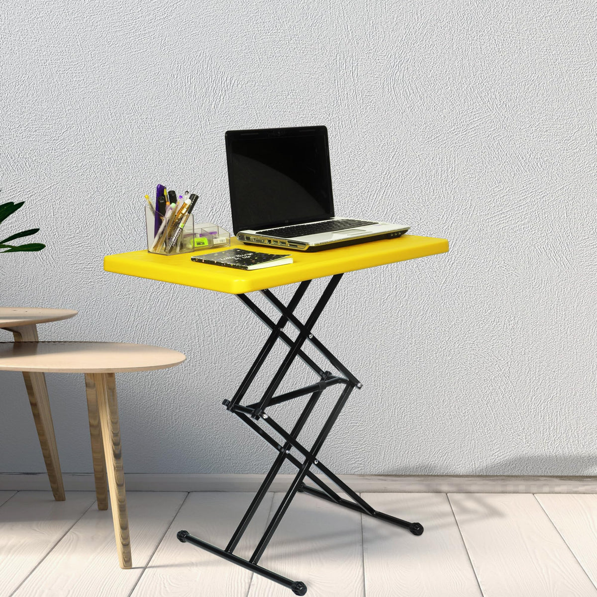 Rose Multipurpose Laptop | Study Table|Adjustable Height, Portable| Ideal For Work From Home| Kids| Diy (Yellow)