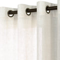 Koufall 72 Inch Curtains Long,Sheer Linen Semi Light Filtering Grommet Curtain Drapes 72 Inch Length 2 Panels Set,Cream