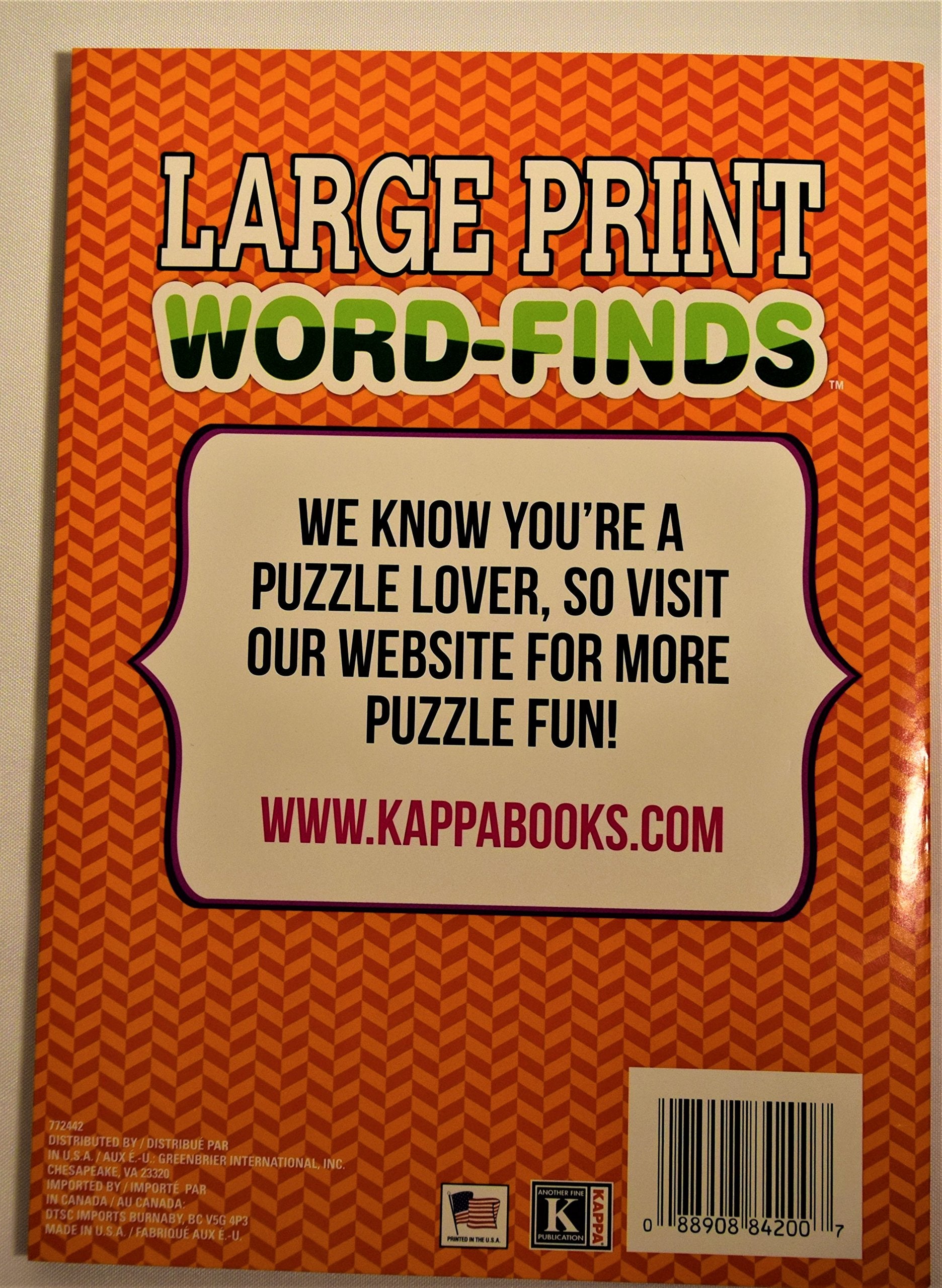 Kappa Publication 3842 Large Print Word-Finds Assorted Volumes, Multi