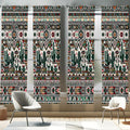 Ambesonne Mexican Window Curtains Pack of 2, American Traditional Art Cactus with Traditional Aztec Chevron Details, Lightweight