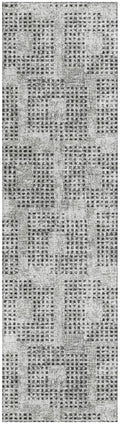 Addison Rugs Eleanor Aer31 Gray 2'3" X 7'6" Indoor Outdoor Hallway Runner Rug, Easy Clean, Machine Washable, Non Shedding, Kitchen Area Carpet For Bathroom, Patio, Laundry And Bedroom Rug