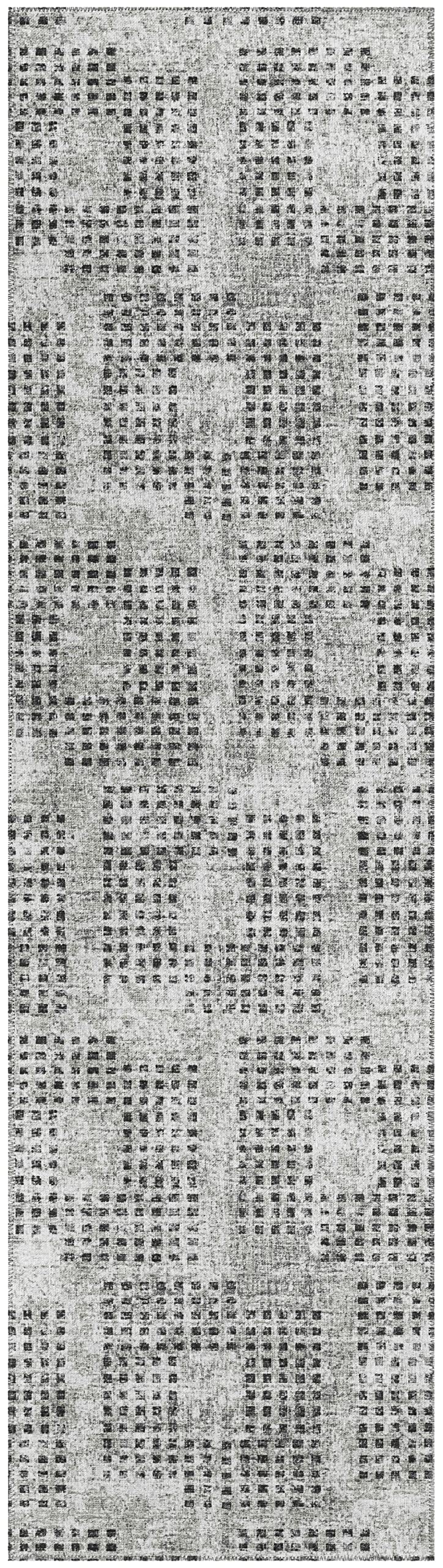 Addison Rugs Eleanor Aer31 Gray 2'3" X 7'6" Indoor Outdoor Hallway Runner Rug, Easy Clean, Machine Washable, Non Shedding, Kitchen Area Carpet For Bathroom, Patio, Laundry And Bedroom Rug