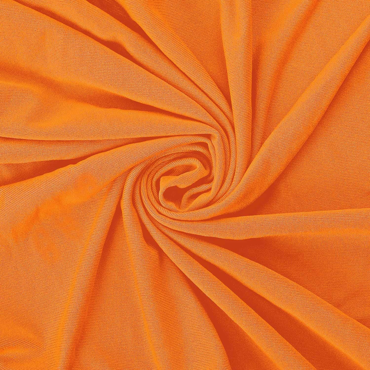 Peomeise Stretch Spandex Chair Cover For Wedding Party Dining Banquet Event (Orange, 6)