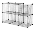 Wire Storage Cubes Set 4 Black