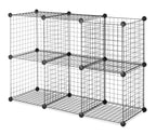 Wire Storage Cubes Set 4 Black