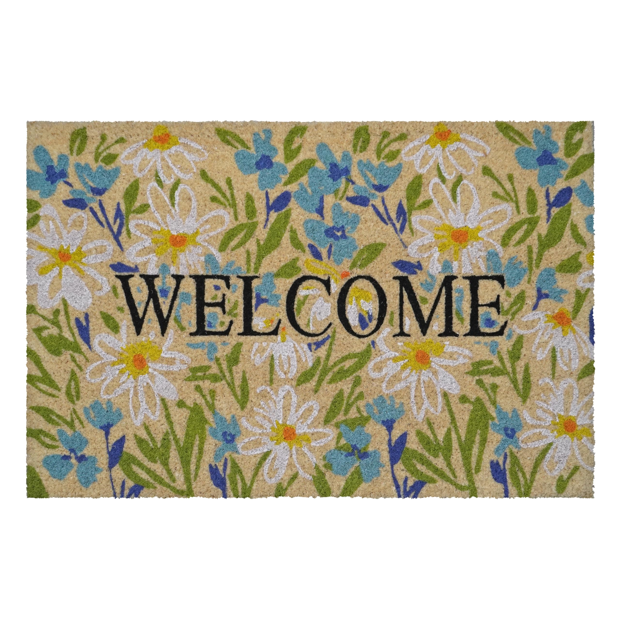 Calloway Mills Field of Daisy Welcome Doormat (36 x 72 X 1.50)