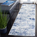 Safavieh Amelia Collection Runner Rug - 2'2'' x 20', Ivory & Navy, Modern Abstract Design, Non-Shedding & Easy Care, Ideal for H