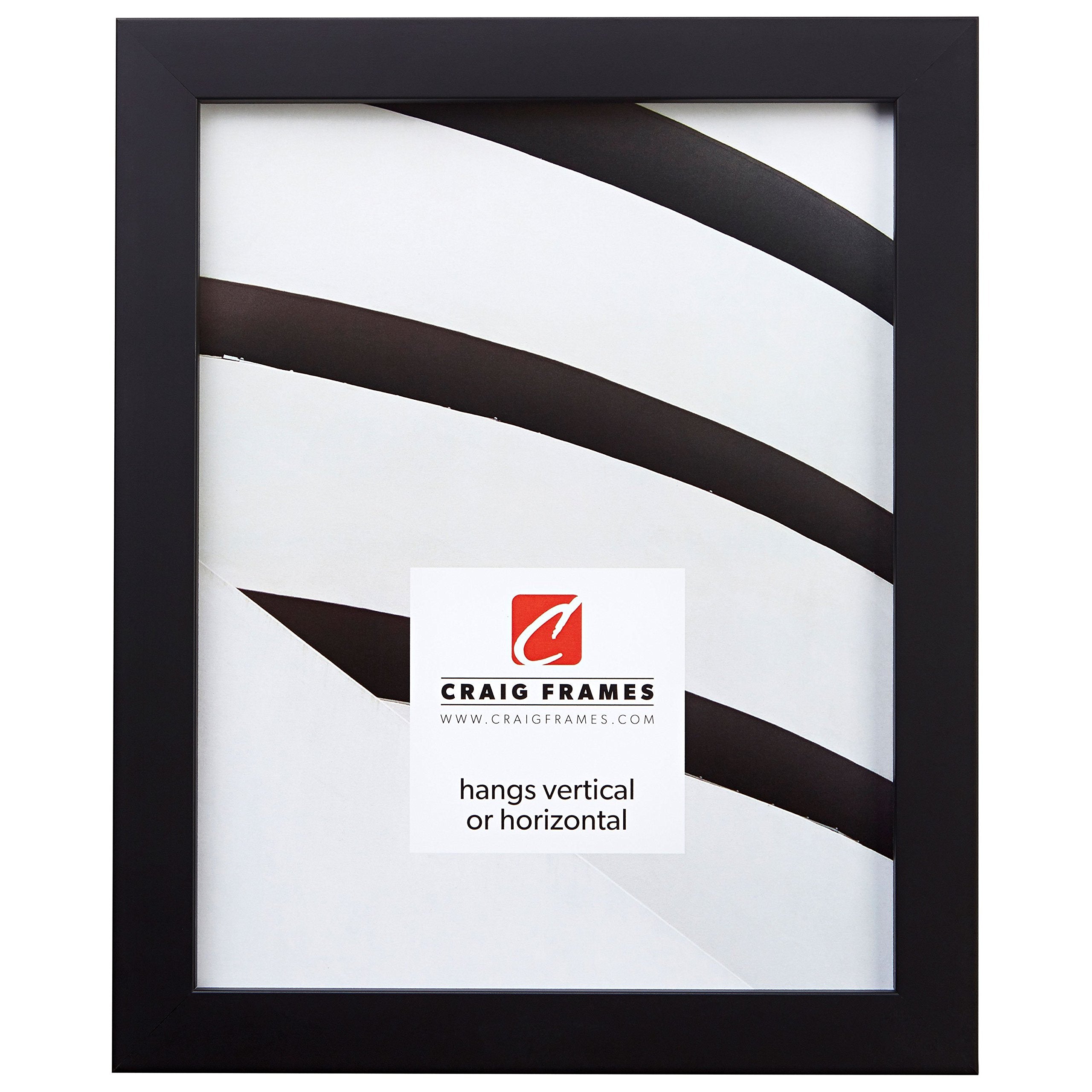Craig Frames Confetti, Modern Black Picture Frame, 24 x 24 Inch