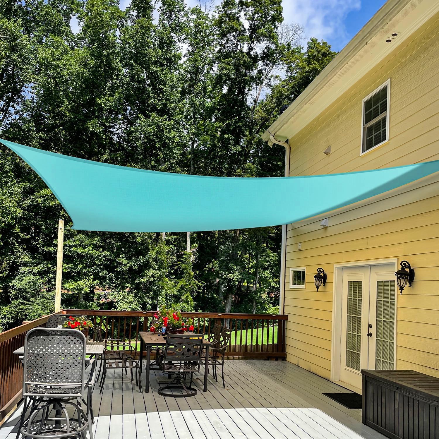 Tang Sunshdes Depot 15' X 22' Sun Shade Sail Rectangle Canopy Shade Cover Uv Block For Backyard Pergola Porch Deck Garden Patio