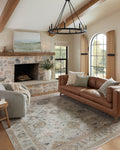 Loloi Magnolia Home by Joanna Gaines x Millie Sky/Gold 5-3 x 7-6 Area Rug