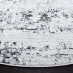 Safavieh Amelia Collection Area Rug - 10' Round, Ivory & Grey, Modern Abstract Design, Non-Shedding & Easy Care, Ideal For High