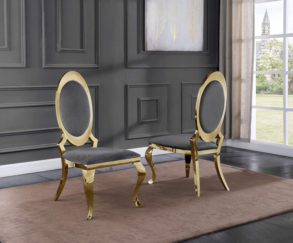 Best Quality Furniture Sc184 Dining Chairs, Gray