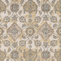 HomeRoots 3'X5' Ivory Sand Machine Woven Bordered Floral Vines Indoor Area Rug