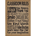 Teacher Created Resources 7403 Burlap Classroom Rules Positive Poster