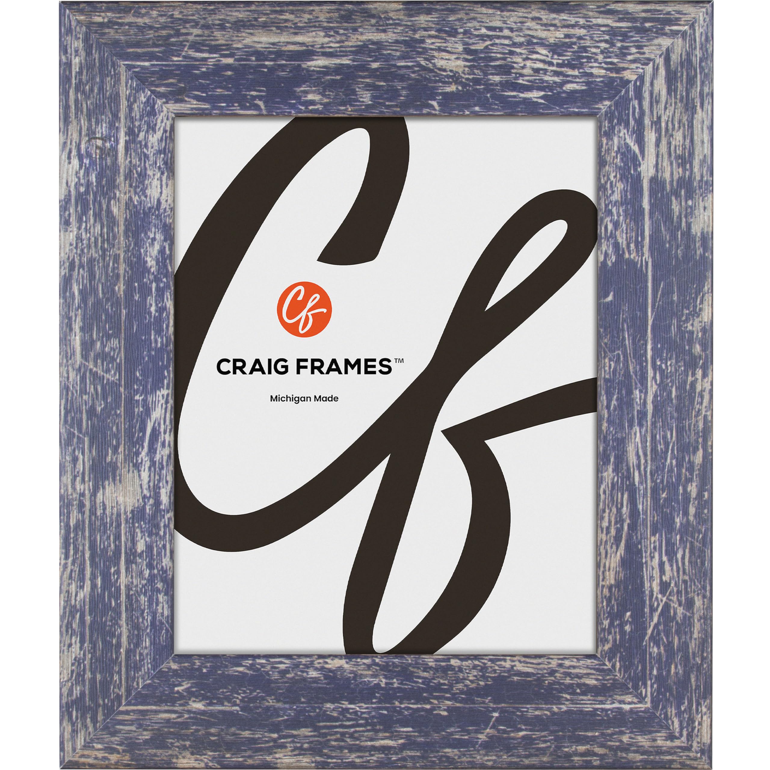 Craig Frames American Barn, 24x31 Picture Frame, Faux Barnwood, Blue