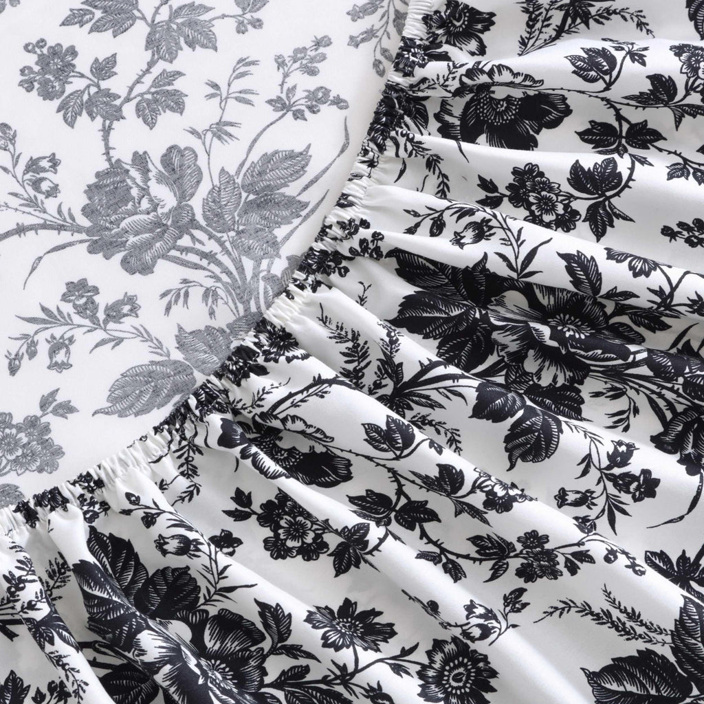 Betsey Johnson - Twin Sheets, Soft & Lightweight Bedding, Fade & Wrinkle Resistant, Ideal Valentine'S Day Gifts (Betseys Toile Black, Twin)