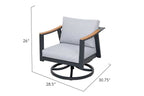 2 Nova Aluminum Swivel Rocking Chair