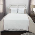 Rizzy Home BT4443 Duvet, 96"X98", White/Brown/Neutral