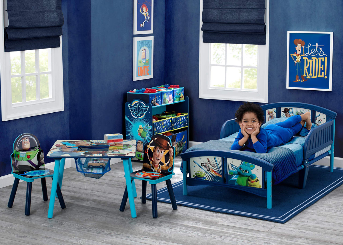 Delta Children Kids Table And Chair Set With Storage (2 Chairs Included) - Ideal For Arts & Crafts, Snack Time, Homeschooling, Homework & More, Disney/Pixar Toy Story 4