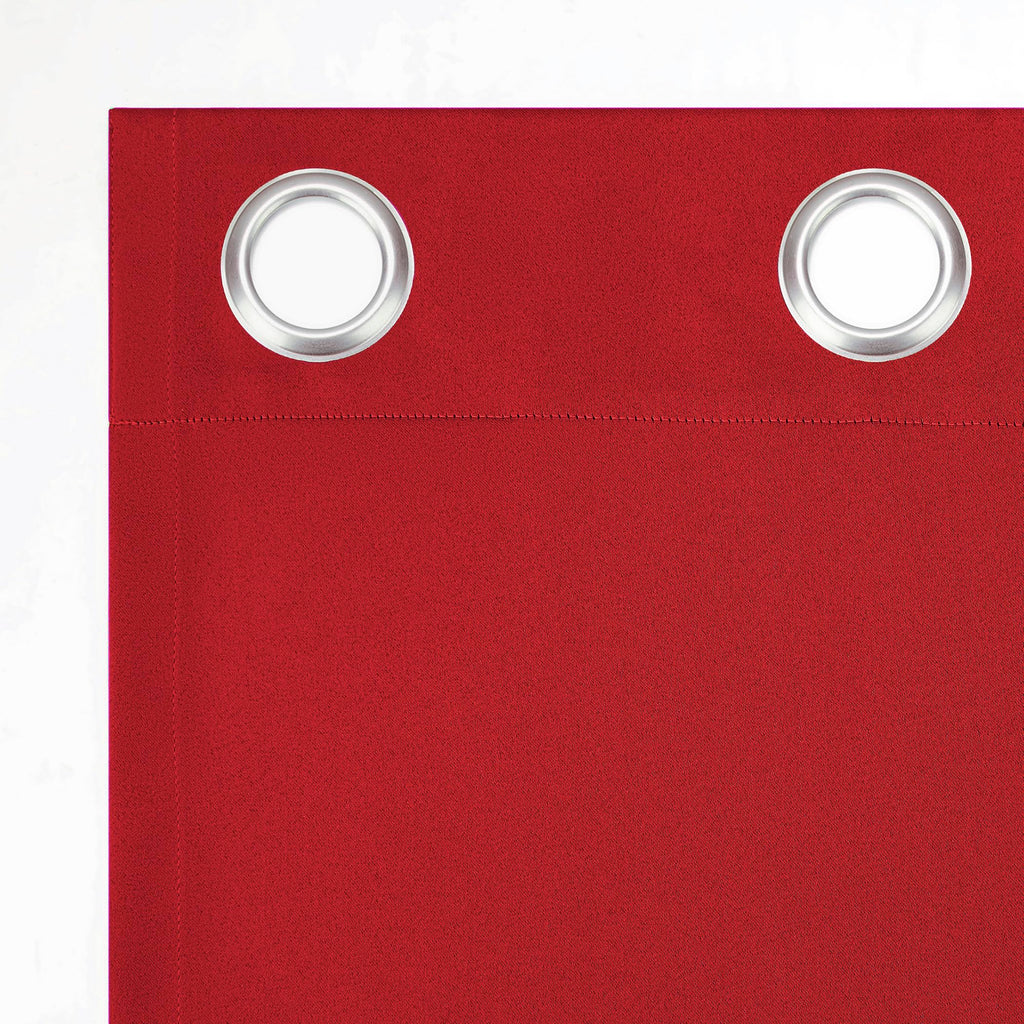 Sun Zero Barrow 2-Pack Energy Saving Grommet Curtain Panel Pair, 54'' X 63, Holiday Red